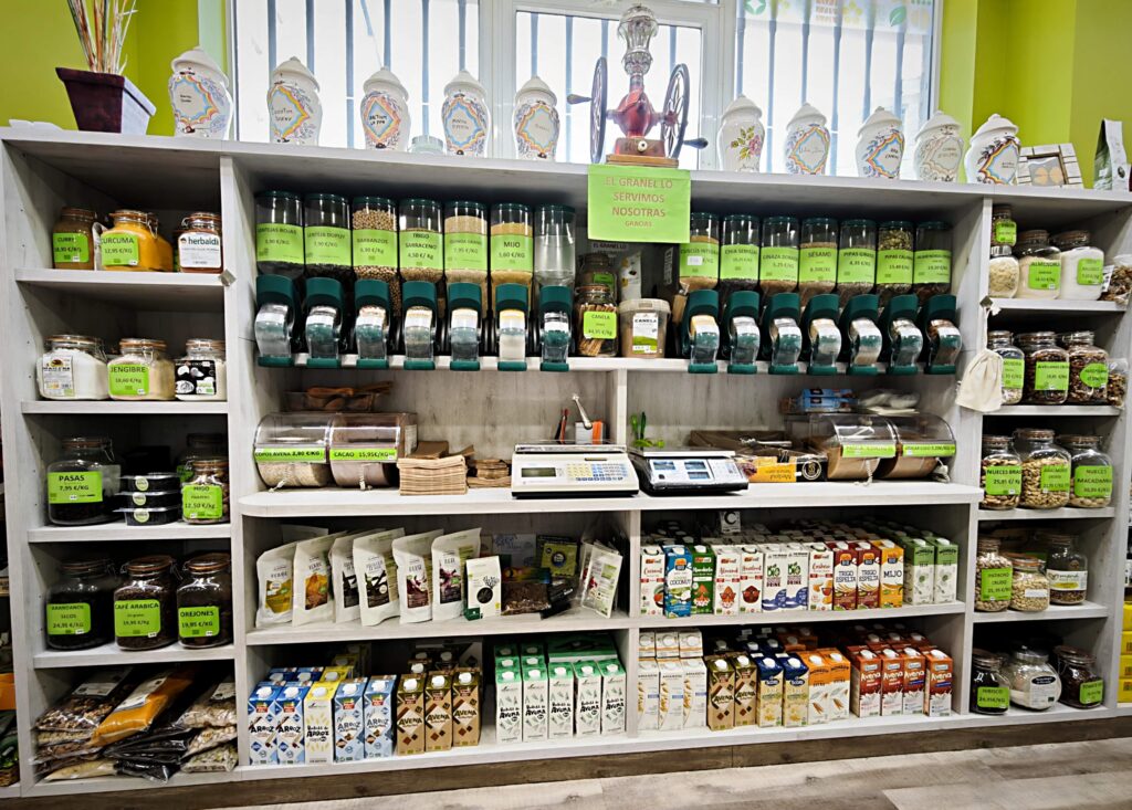 sección de las tiendas Brionia donde se pueden comprar productos a granel